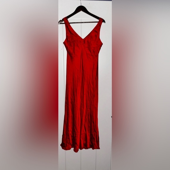 LNA Bodycon Silk Red‎ Slip Dress Women 1X  Resortwear Summer Cocktail Dinner - Picture 1 of 8